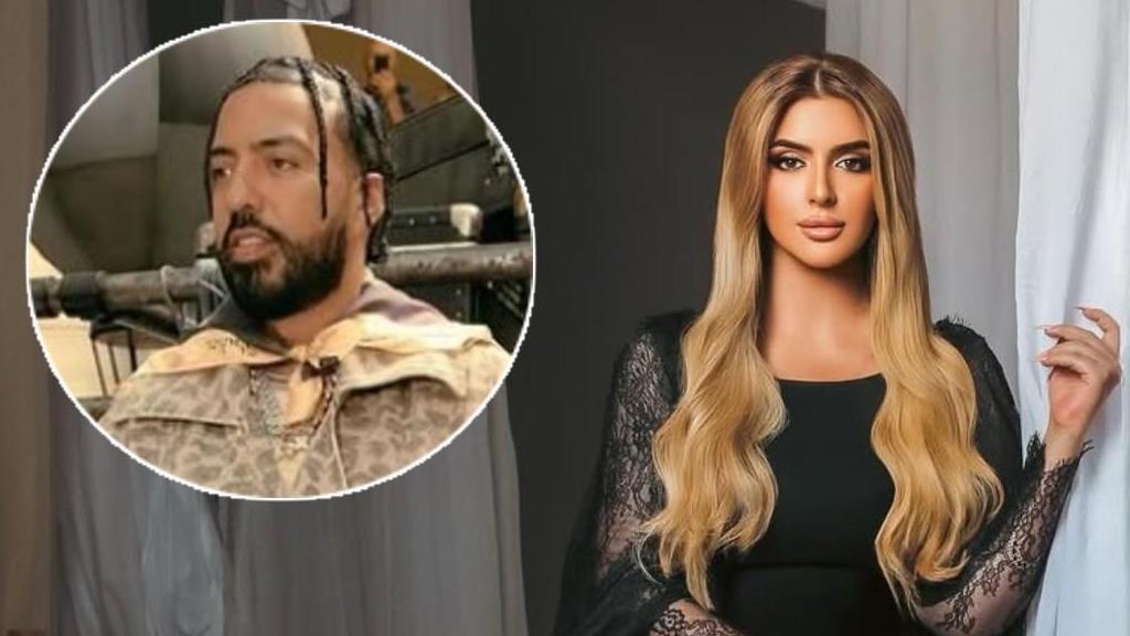 La jequesa Marah junto al rapero French Montana en un fotomontaje de EL ESPAÑOL.