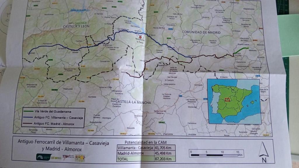 Recorrido de la vía verde.