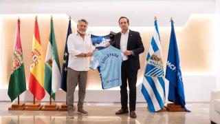 Miguel Ángel Notario, CEO de Sould Park, y Kike Pérez, director general del Málaga CF