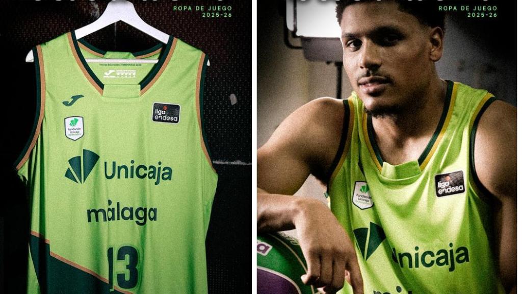 El Unicaja sorprende con una equipación verde lima para jugar como visitante
