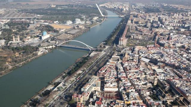 Vista aérea de Sevilla.