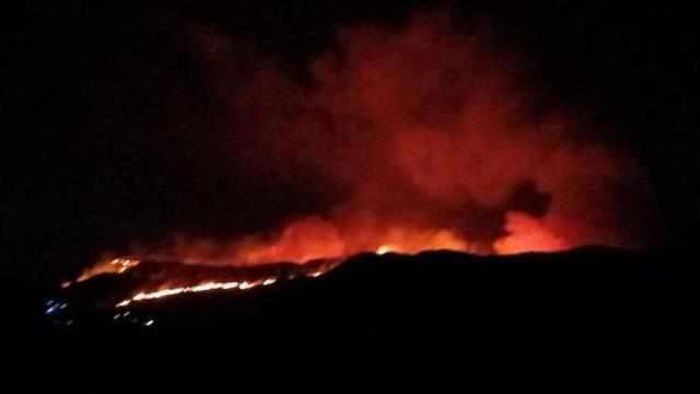 Una imagen del incendio la pasada madrugada.