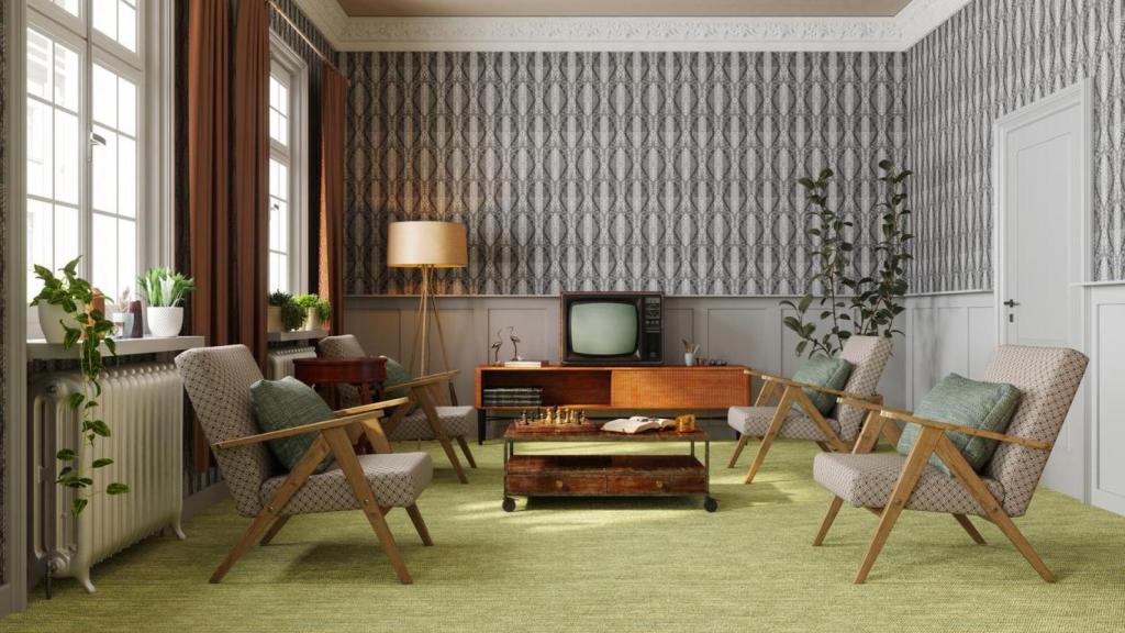 Vivienda de estilo retro.