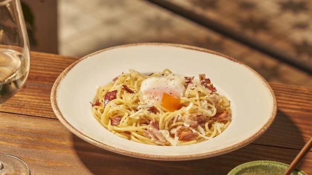 Imagen de archivo de un plato de spaghetti