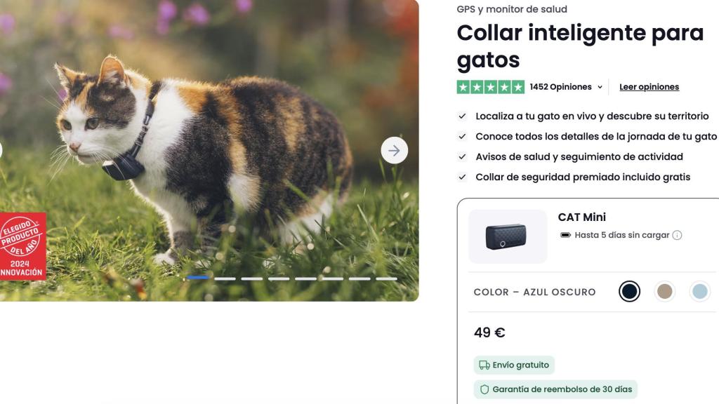 Collar inteligente para gatos.