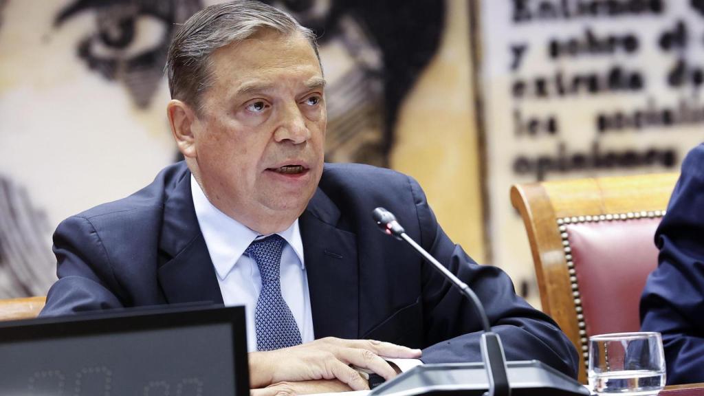 El ministro de Agricultura, Luis Planas, este viernes durante su comparecencia en el Senado.