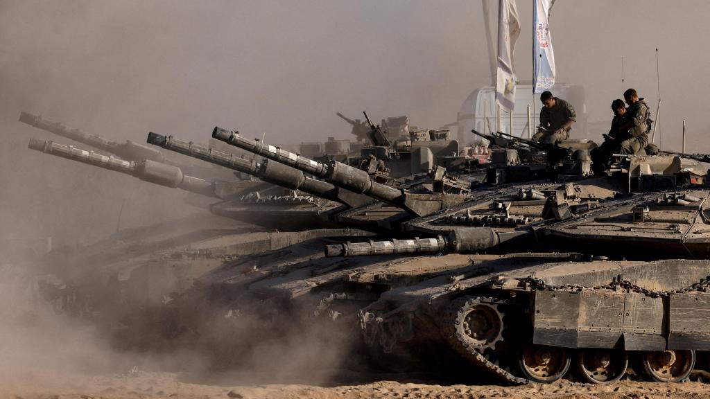 Tanques israelíes en Gaza.