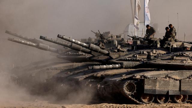 Tanques israelíes en Gaza.