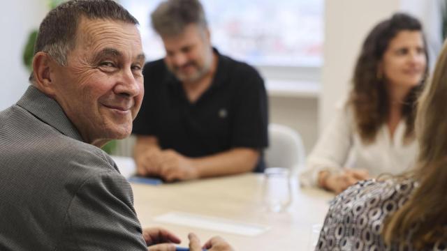 Arnaldo Otegi, en una reunión de Bildu.