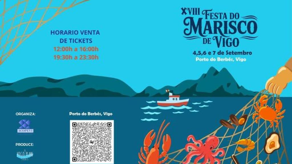 Cartel de la edición 2025 de la Fiesta del Marisco de Vigo