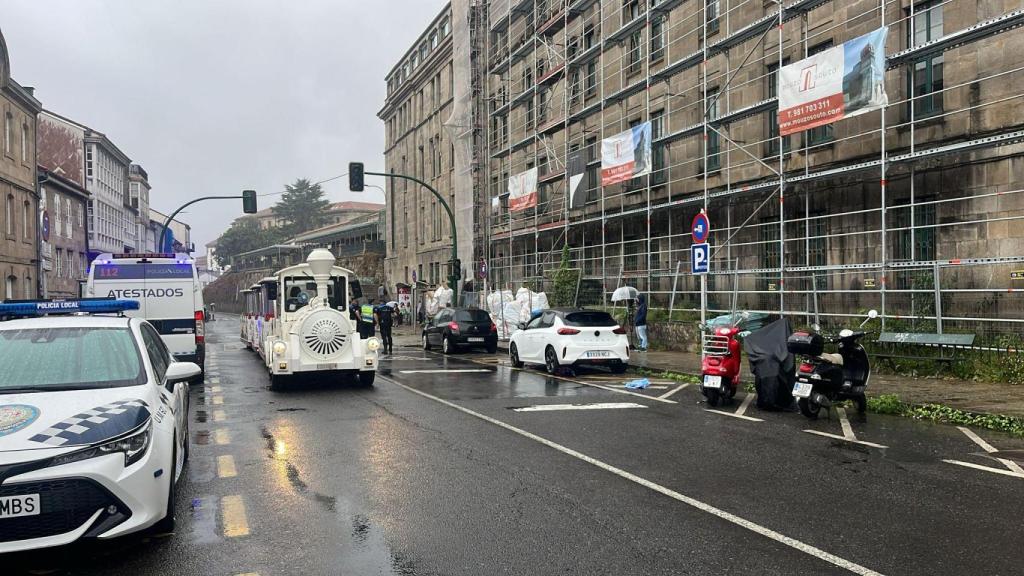 Lugar del accidente en Santiago