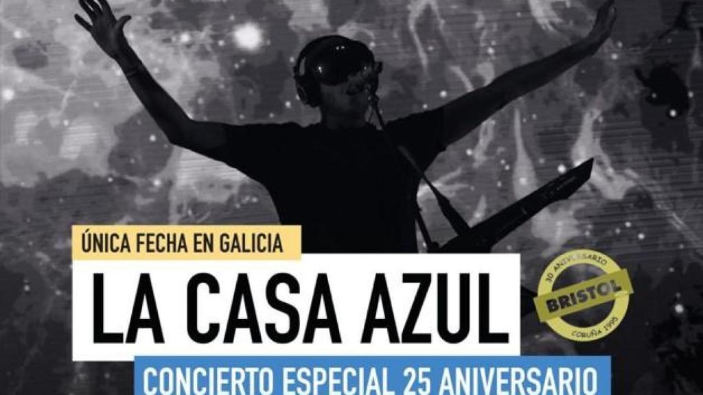 Cartel del concierto de La Casa Azul para su concierto en Noites do Porto de A Coruña.