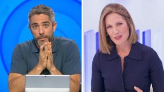 Roberto Leal y Silvia Intxaurrondo, en un fotomontaje de BLUPER.