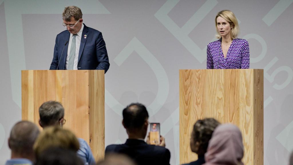 La jefa de la diplomacia de la UE, Kaja Kallas, durante la reunión de este viernes en Copenhague