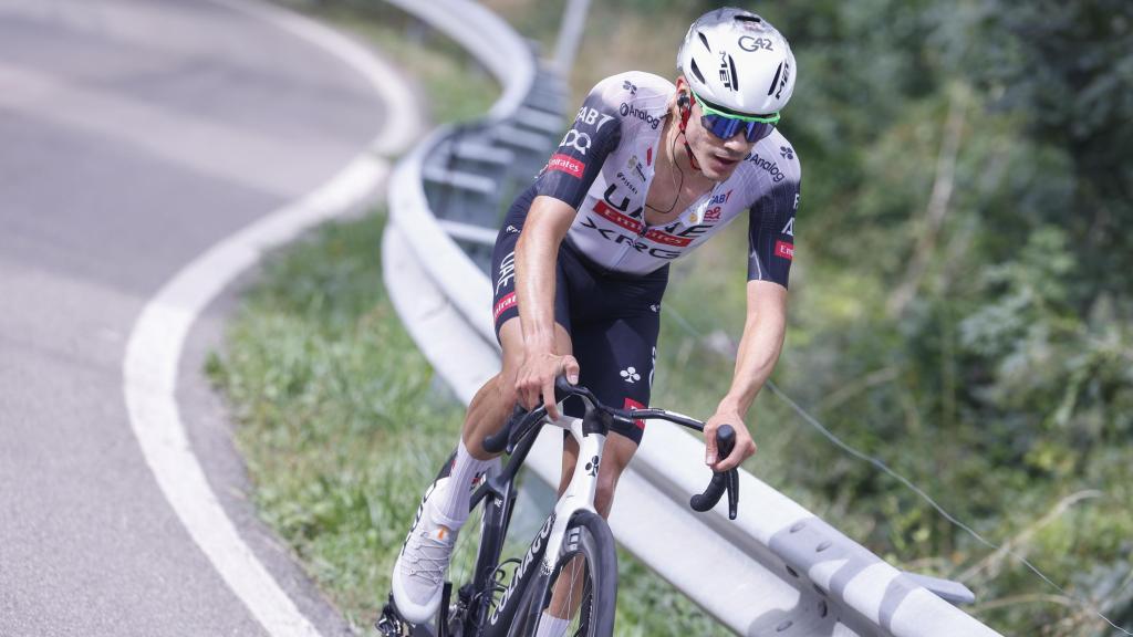 El corredor de UAE, Juan Ayuso, durante la 7ª etapa de La Vuelta.