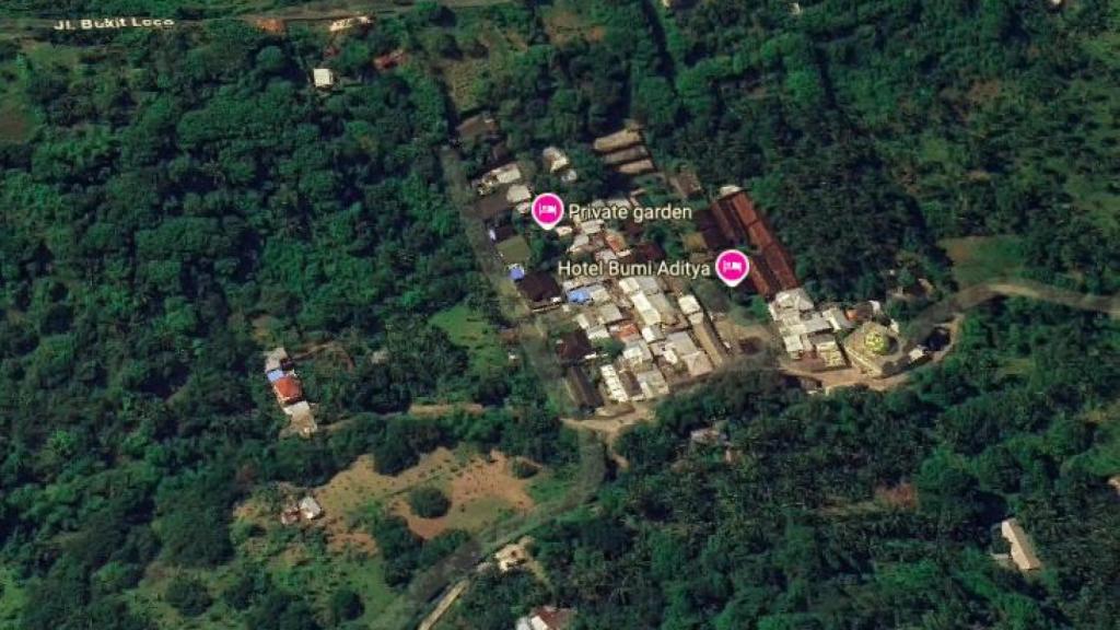 Vista aérea del hotel Bumi Aditya, en el que se alojaba Matilde Muñoz.