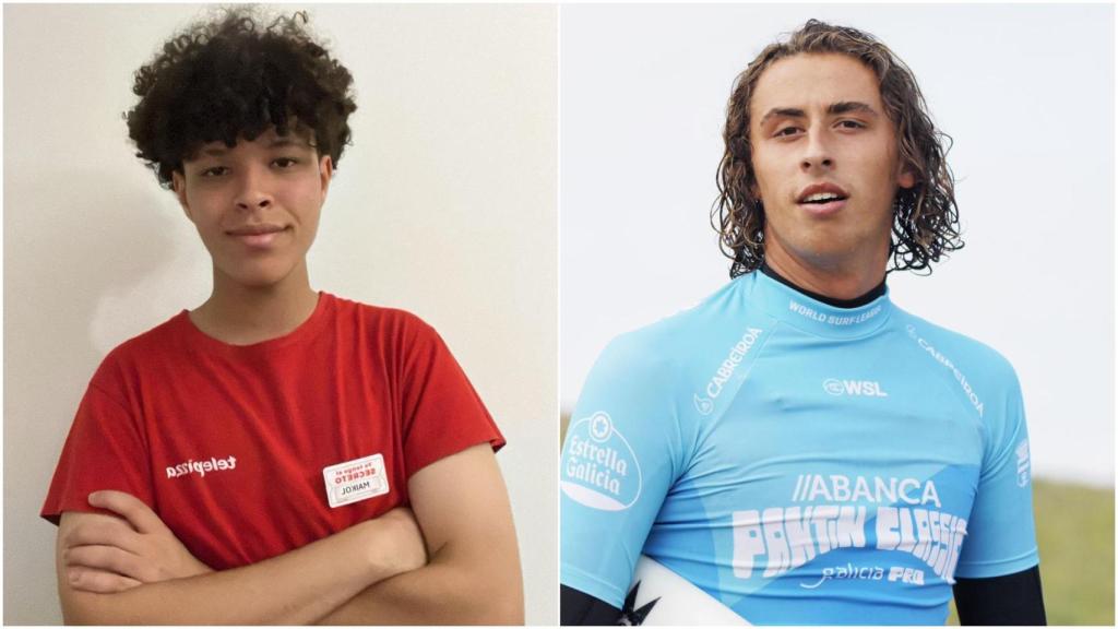 Maickol, a la derecha, y Iago, a la izquierda, dos jóvenes gallegos que empezaron a trabajar este verano a sus 18 y 19 años
