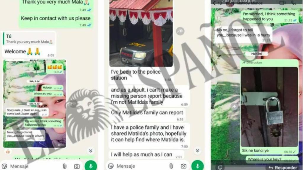 Pantallazos de las conversaciones mantenidas por Mala con algunos familiares y amigos de Mati Muñoz.