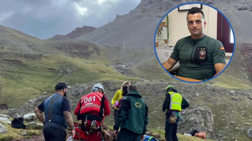 El responsable de los rescates en el Pirineo, Baín Gutiérrez.