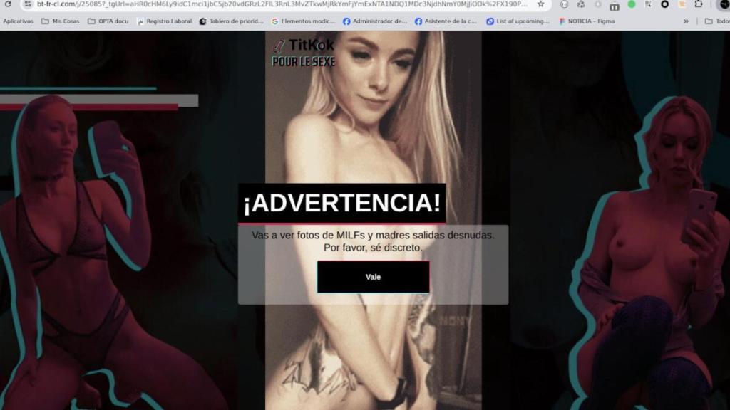 Captura de pantalla del contenido vinculado a EL ESPAÑOL a través del ataque.