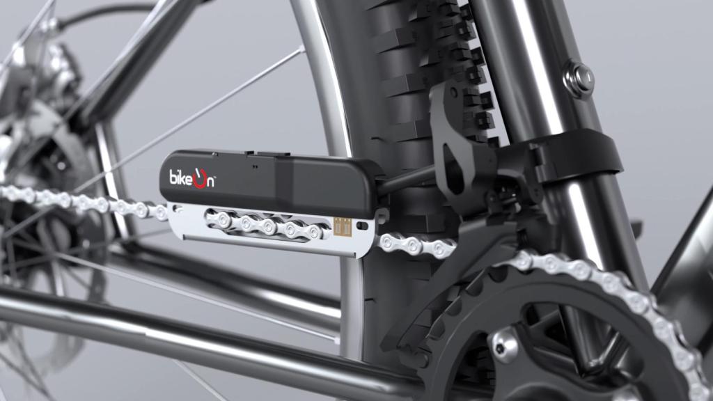 CycleClick se instala en la cadena de la bici