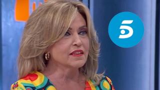 Lydia Lozano en 'Mañaneros' y el logo de Telecinco.