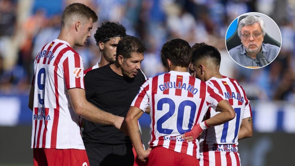 Imagen del Atlético de Madrid y Damián González.