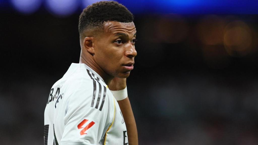 Mbappé, durante el partido ante el Mallorca.