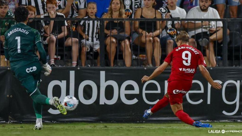 Dani Gómez en el encuentro de este sábado.