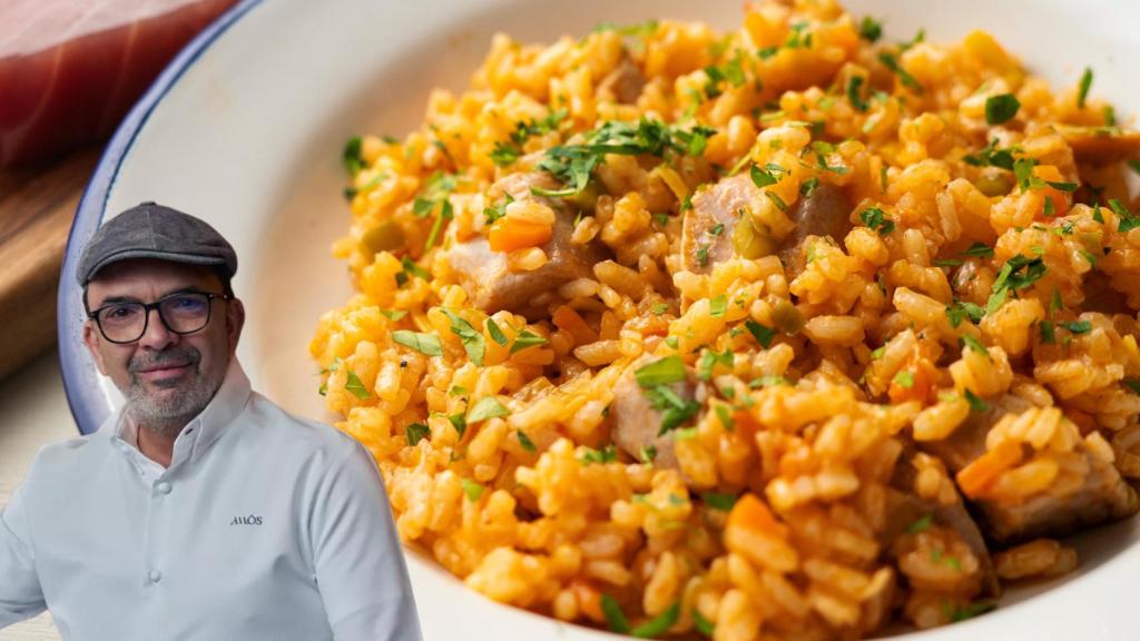 Jesús Sánchez, chef, en un montaje de El Español