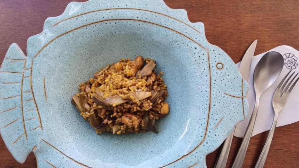 Uno de los arroces que prepara Fede Pian en su restaurante de El Campello.