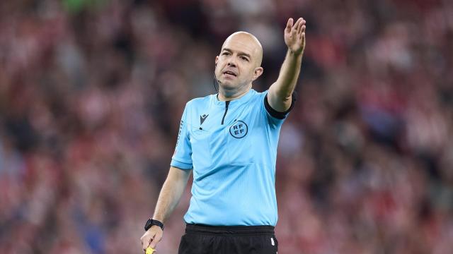 Pablo González Fuertes, durante el Athletic Club - Barça de la temporada pasada.