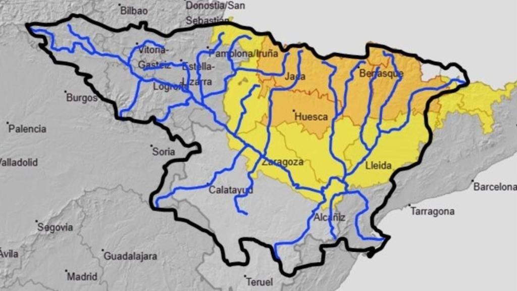 Mapa de alertas de la Aemet este domingo.