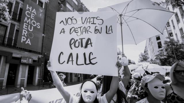 Manifestación antiabolición frente a Ferraz, en 2022.