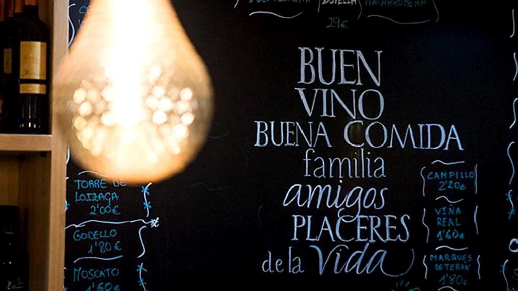 Pizarra de vinos por copas