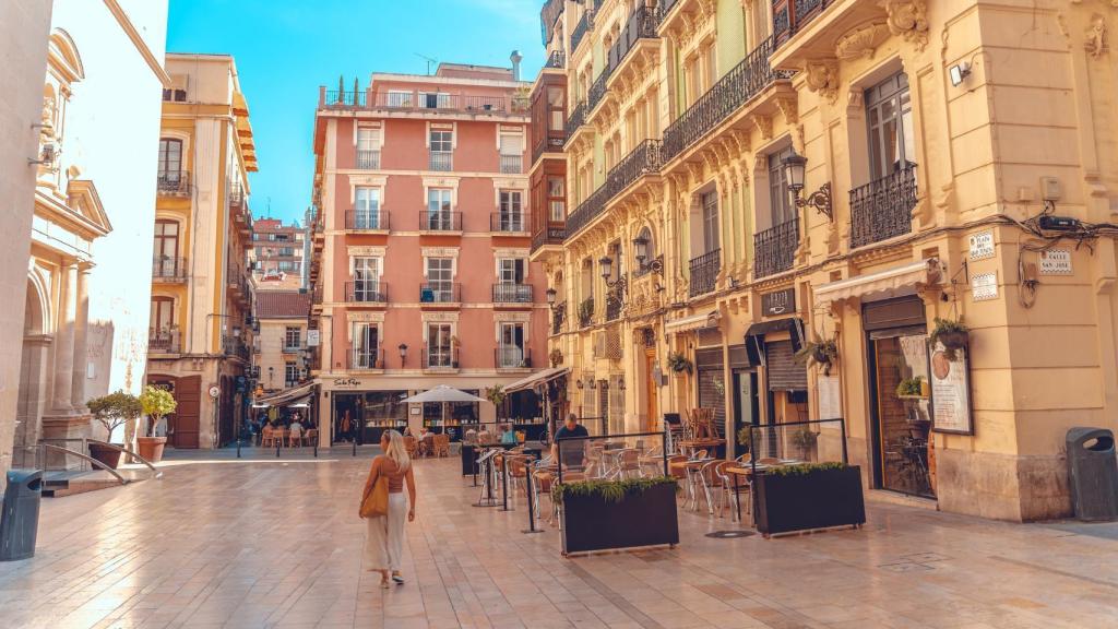 Una de las calles del centro de Alicante