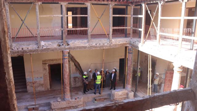 Obras de rehabilitación de la 'Casa de los Frailes' de Herencia (Ciudad Real). Foto: JCCM.
