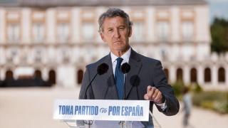 El presidente del Partido Popular, Alberto Núñez Feijóo, durante una rueda de prensa, posterior a la reunión del Comité de Dirección del PP.