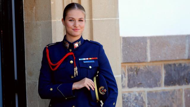 La princesa de Asturias este lunes en San Javier (Murcia).