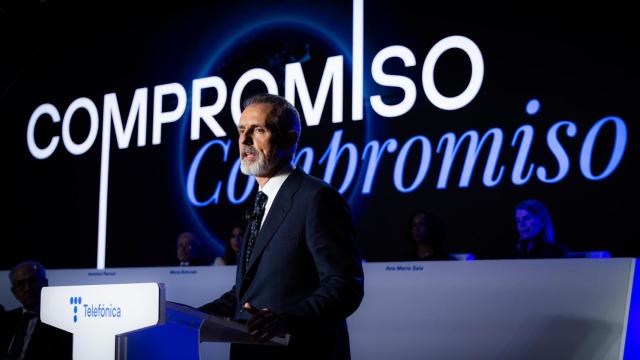 Marc Murtra, presidente ejecutivo de Telefónica, en la junta general de accionistas de 2025.