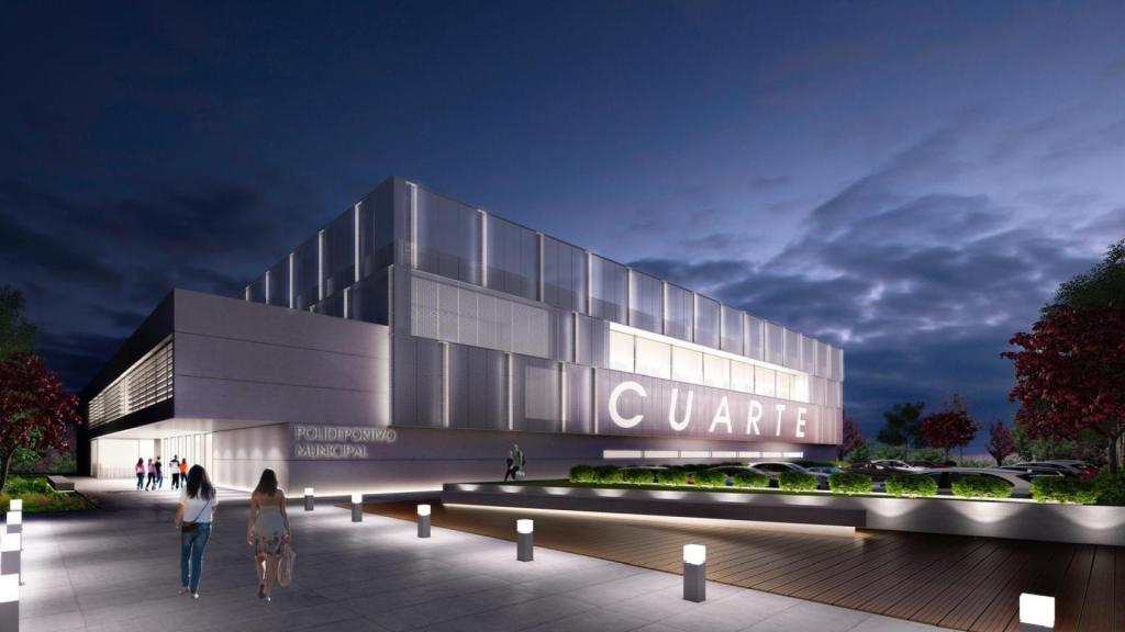 Recreación del nuevo pabellón de Cuarte de Huerva.