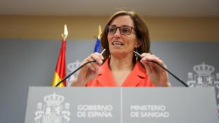 Mónica García, ministra de Sanidad rueda de prensa tras la reunión del un pleno extraordinario de la Comisión de Recursos Humanos del Sistema Nacional de Salud del pasado 30 de julio. Imagen de archivo.