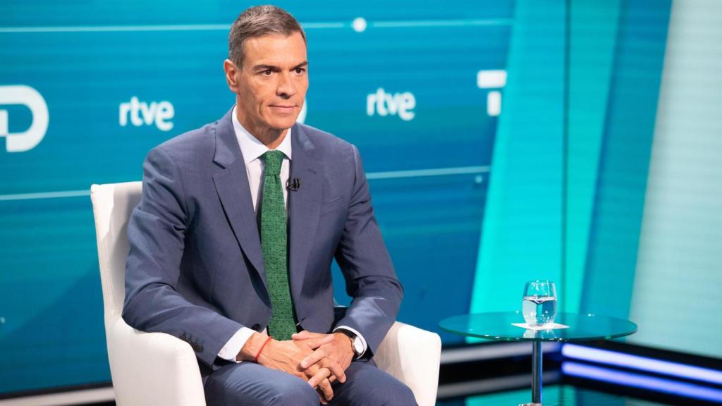 Pedro Sánchez durante la entrevista con Pepa Bueno.