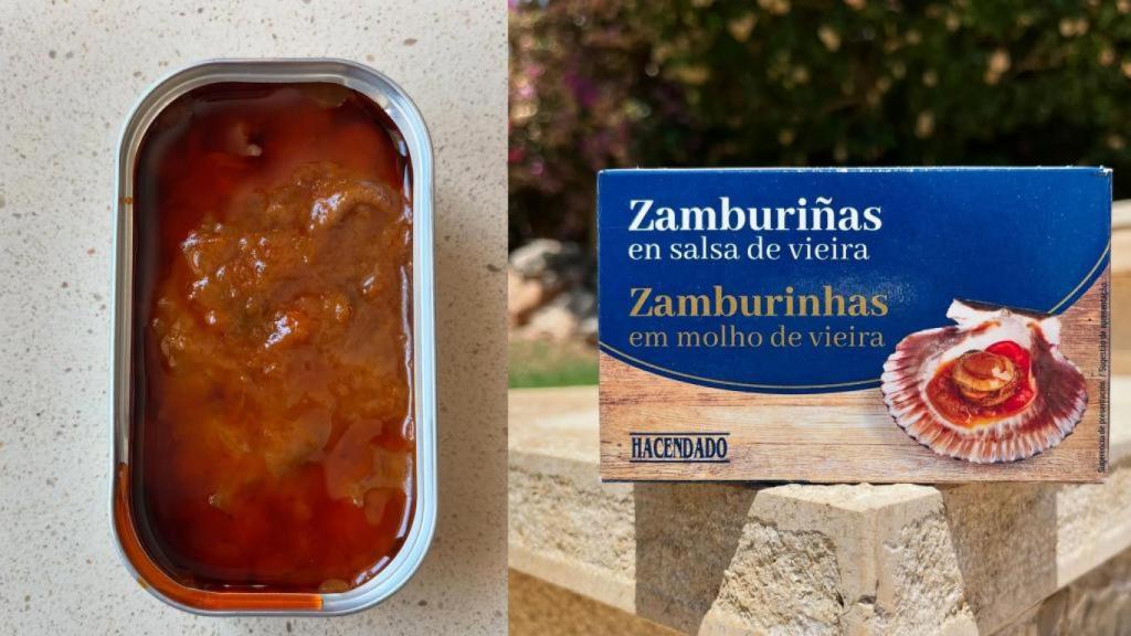 Las zamburiñas en salsa de vieira de Hacendado de Mercadona.