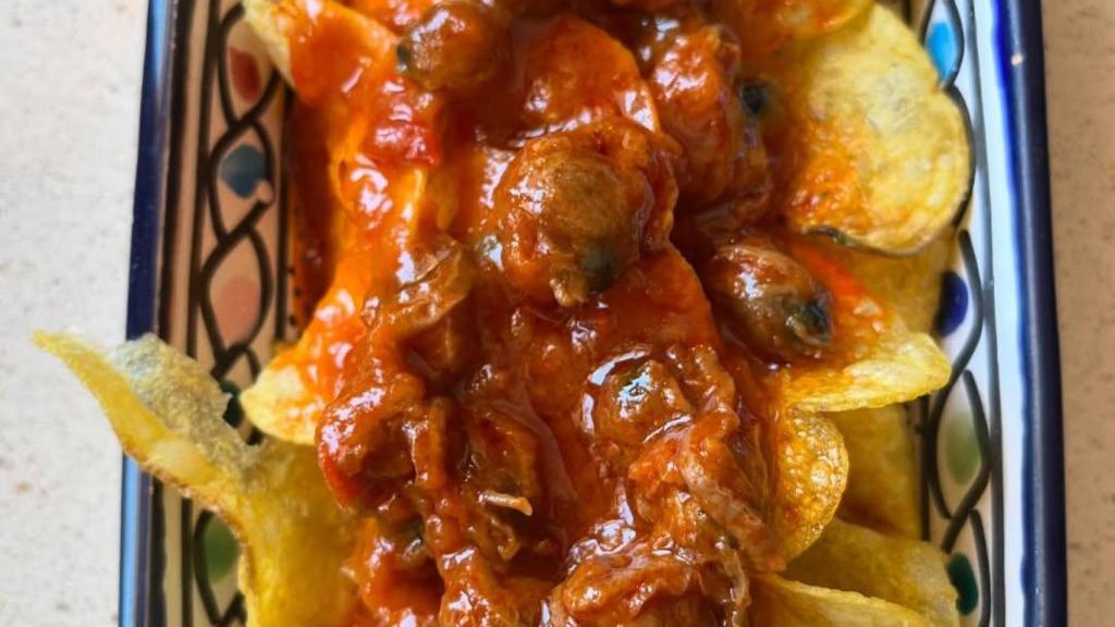 Las zamburiñas antes de ser acompañadas por las guindillas.