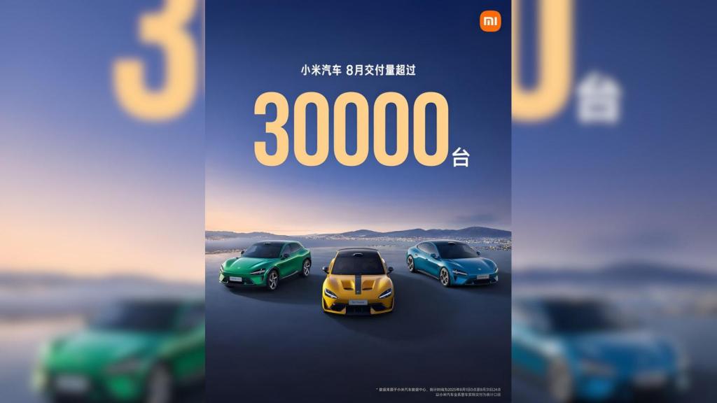 Celebración de 30.000 unidades entregadas de los coches de Xiaomi en agosto
