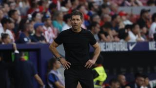 Simeone, durante el partido ante el Elche.