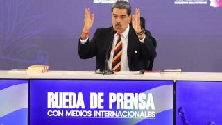 Nicolás Maduro, presidente de Venezuela, durante una rueda de prensa.