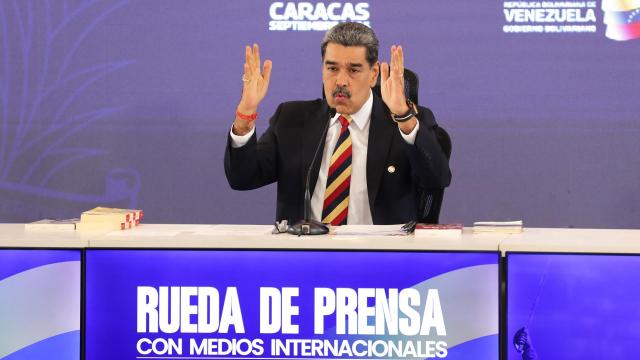 Nicolás Maduro, presidente de Venezuela, durante una rueda de prensa.