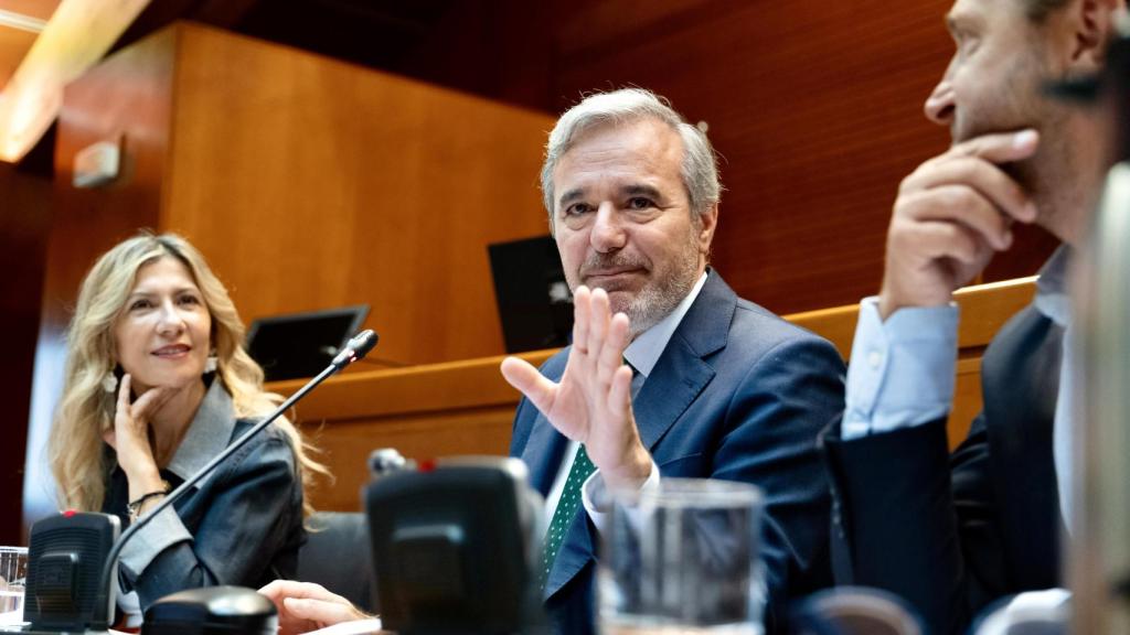 Azcón, este lunes en las Cortes de Aragón.